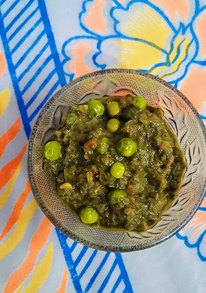 A picture of Lahsooni Palak Matar.
