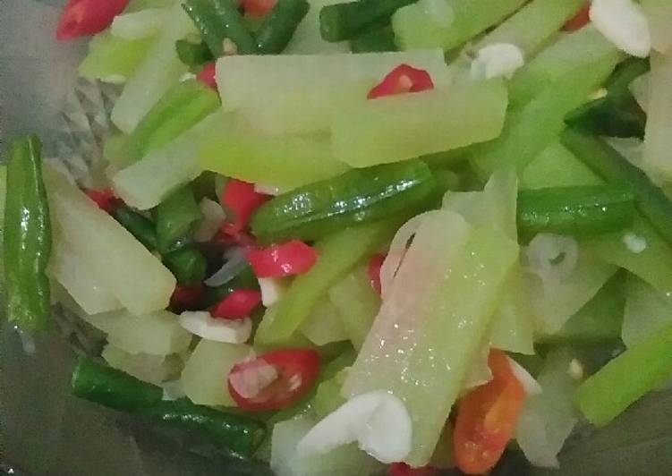 Resep Tumis Labu Siam Dan Kacang Panjang, Enak