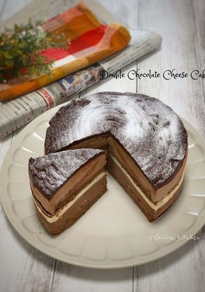 Foto resep Double chocolate cheese cake (tanpa gelatin)