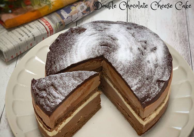Resep Double chocolate cheese cake (tanpa gelatin) yang Enak Banget