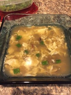 A picture of Egg drop soup.