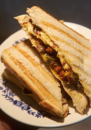 Una foto de Sándwich a la parrilla