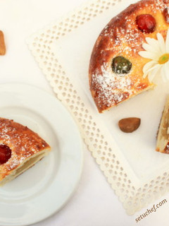 Una foto de Roscón de reyes sin huevo