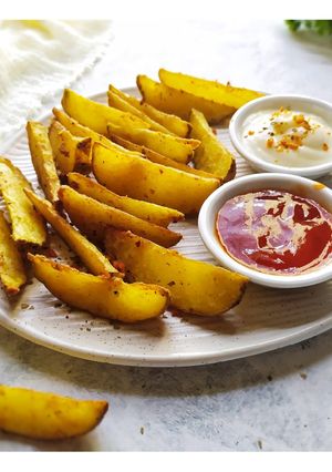 Foto resep Fried Potato Wedges