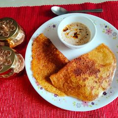 A picture of Leftover cooked dal crispy dosa.