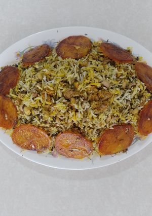 عکسی از دستور پلو تن ماهی با لوبیا چشم بلبلی