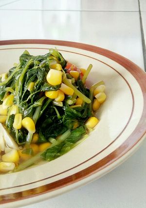 Foto resep Sayur bayam jagung bening