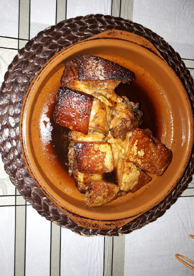 Una foto de Paleta de cerdo asada en su jugo