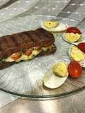 🌿🍅🧀 Sándwich caprese con pan de lentejas 🧀🍅🌿 Tomates cherry, muzzarella y pesto de albahaca