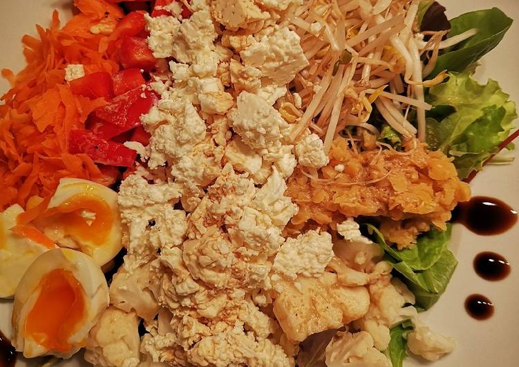 Recipe: Delicious Linsen-Gemüse-Bowl mit Ei