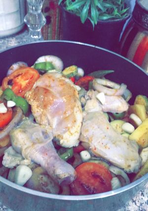 صورة لوصفة صينية دجاج بالفرن (الخضار)