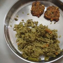 A picture of Pudina pulao.