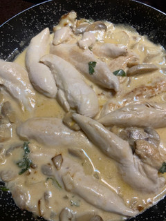 Una foto de Solomillo de pollo con bechamel