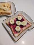 Open-Faced Sandwich with Your Favorite Jam and Banana