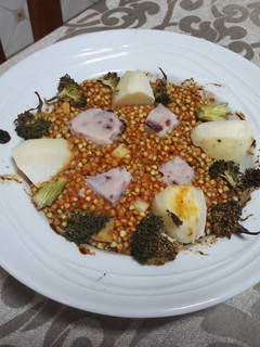 Una foto de Trigo sarraceno al horno vegano