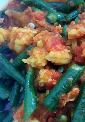 Foto resep Sambal udang kacang pajang