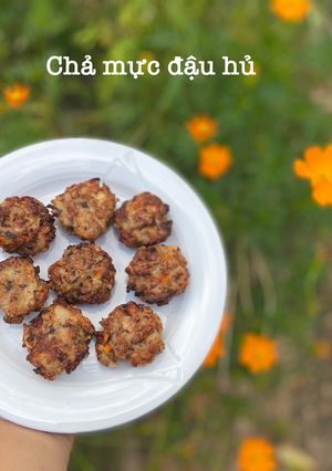 Hình của món Chả mực đậu hủ carrot nấm mèo.