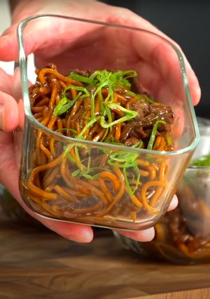 A picture of Mongolian Beef Stir Fry.