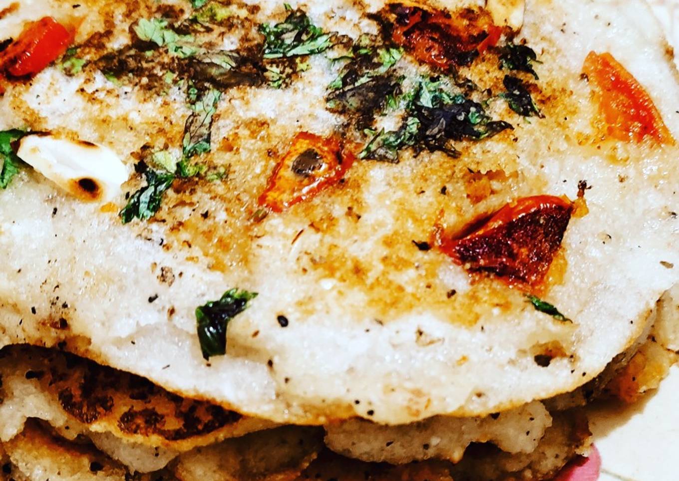 Samak Rice Sago Stuffed Uttapam