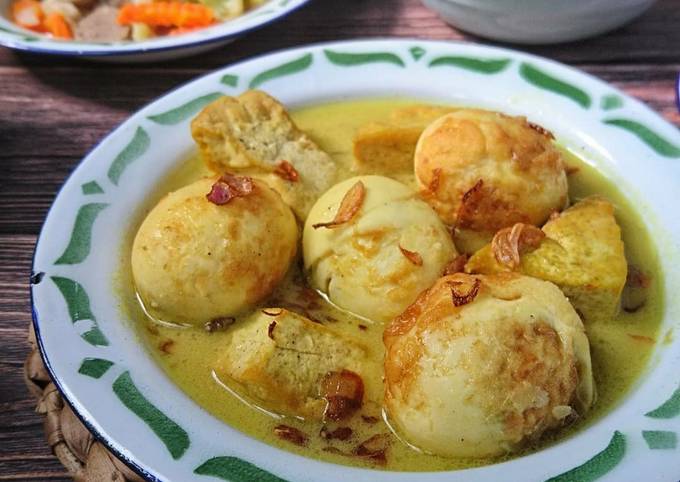 Opor Telur - Tahu