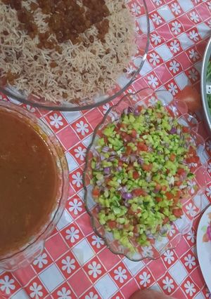عکسی از دستور عدس پلو با خوراک گوشت
