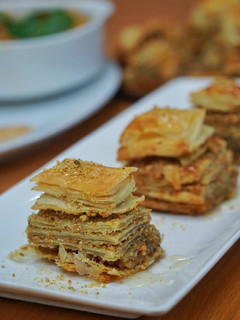 A picture of Baklava (using puff pastry).