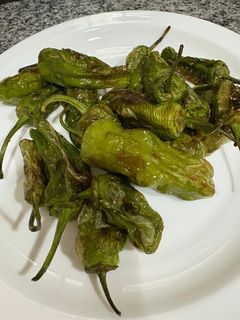 Una foto de Pimientos del padrón en Airfryer