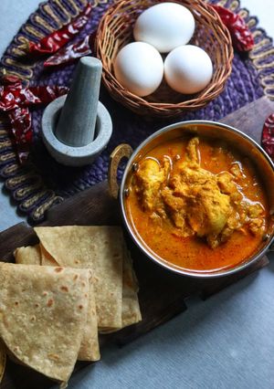 A picture of Egg Masala Curry.