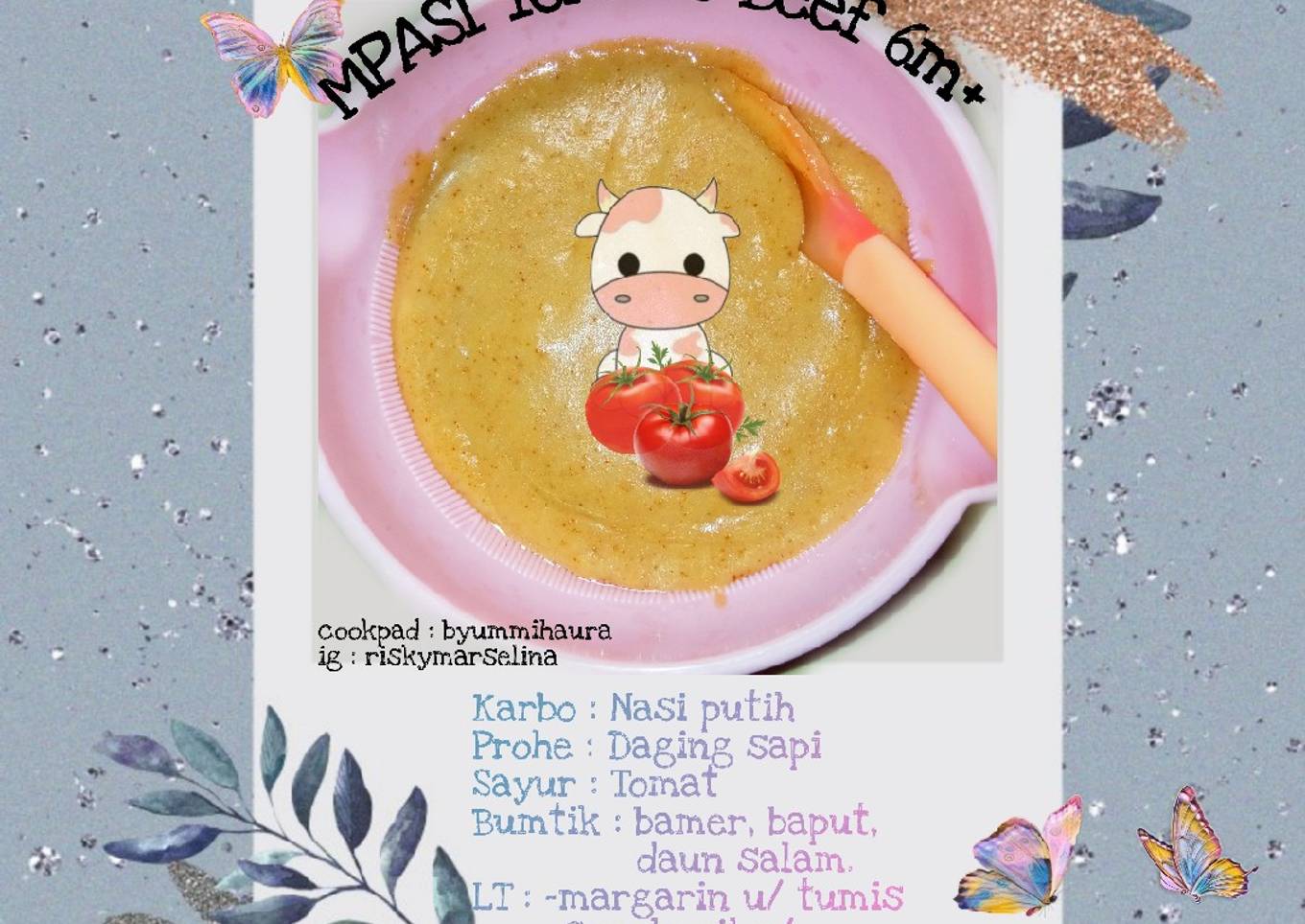 Mpasi Tomato Beef 6m+ // simple tanpa slow cooker