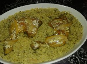 صورة لوصفة رز بالدجاج فالفرن