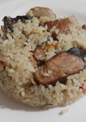 Una foto de Arroz con albacora