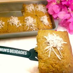 A picture of Basbousa Semovita/Semolina Cake.