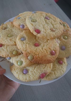 Une photo de Cookies aux smarties