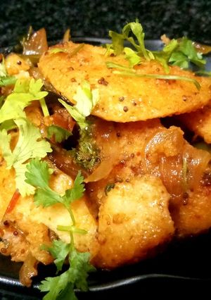 A picture of Stirr Fry Vegetable Idli.
