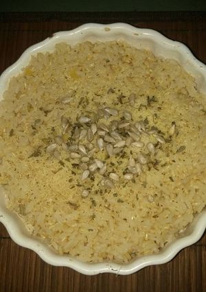 Una foto de Arroz vegan muy sano y nutritivo