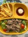 Món cho bé: Salad trộn thịt bò và Khoai tây chiên lắc phô mai