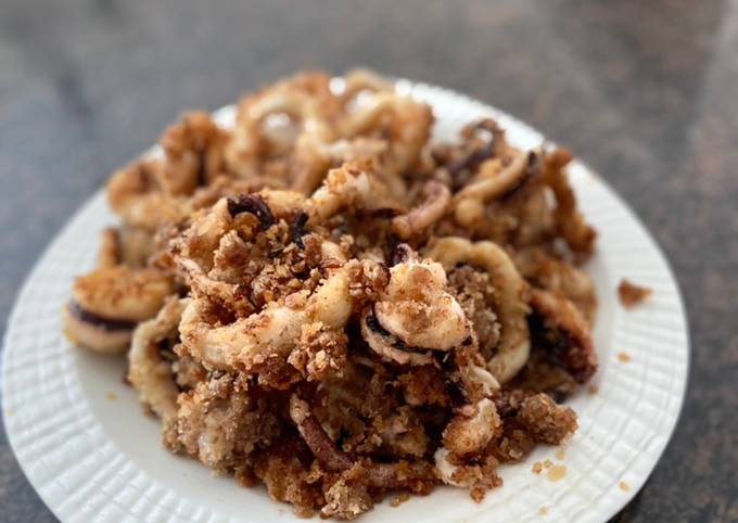 Spicy fried squid