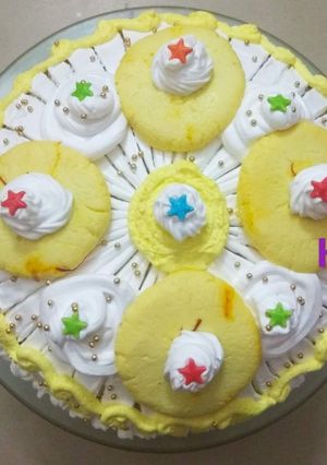 A picture of Eggless Rasmalai cake.