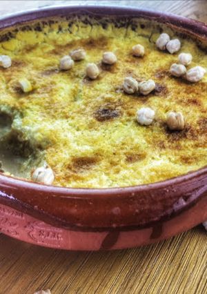 Une photo de GARANTITA OU KARANTIKA, gratin de pois chiches, RECETTE VEGAN ET SANS GLUTEN