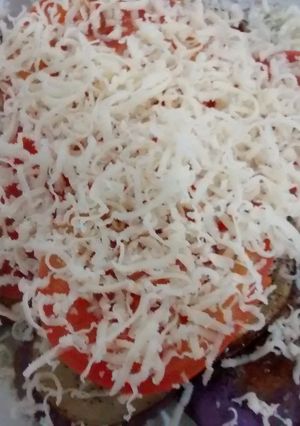 Foto resep Salad terong tomat keju