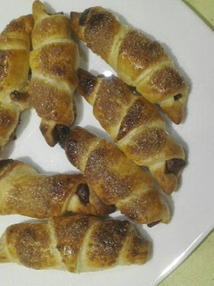 Una foto de Croissants con kit kat