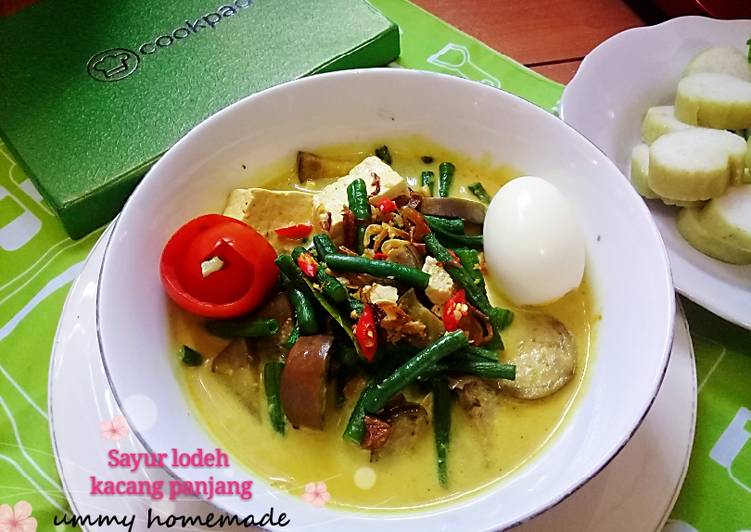 Resep Sayur lodeh kacang panjang Anti Gagal