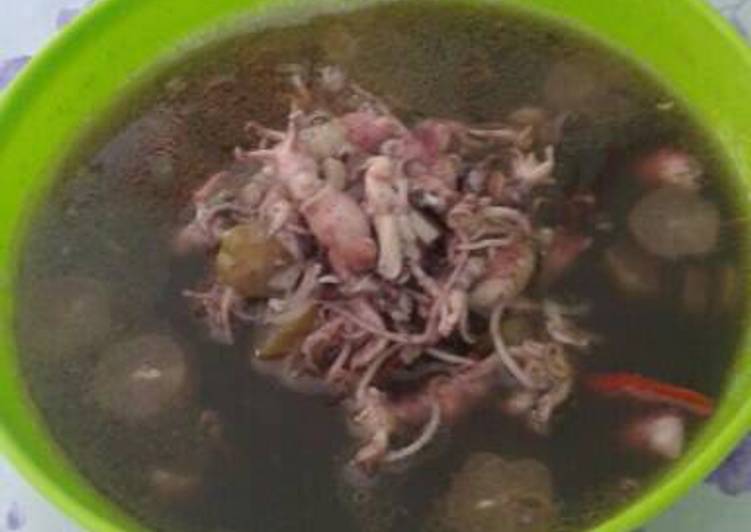 Resep Cumi kuah hitam bumbu iris simpel Lezat