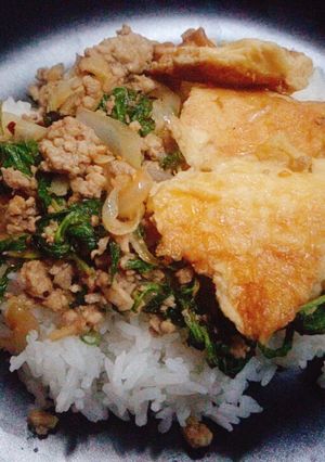 รูปของ ไข่เจียวผัดกระเพราหมูสับ