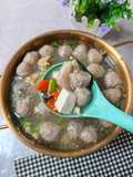 Sop Bakso Tahu Jamur Wortel Berempah