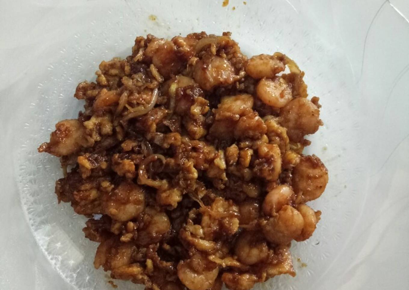 Udang telor teriyaki