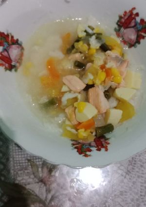 Foto resep Mpasi sup salmon 1 tahun