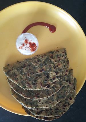 A picture of Methi thepla.