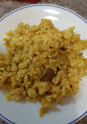 Una foto de Arroz con carne guisada