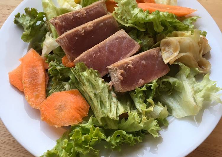 Easiest Way to Make Ultimate Bunter Salat mit Thunfischsteak 🥩